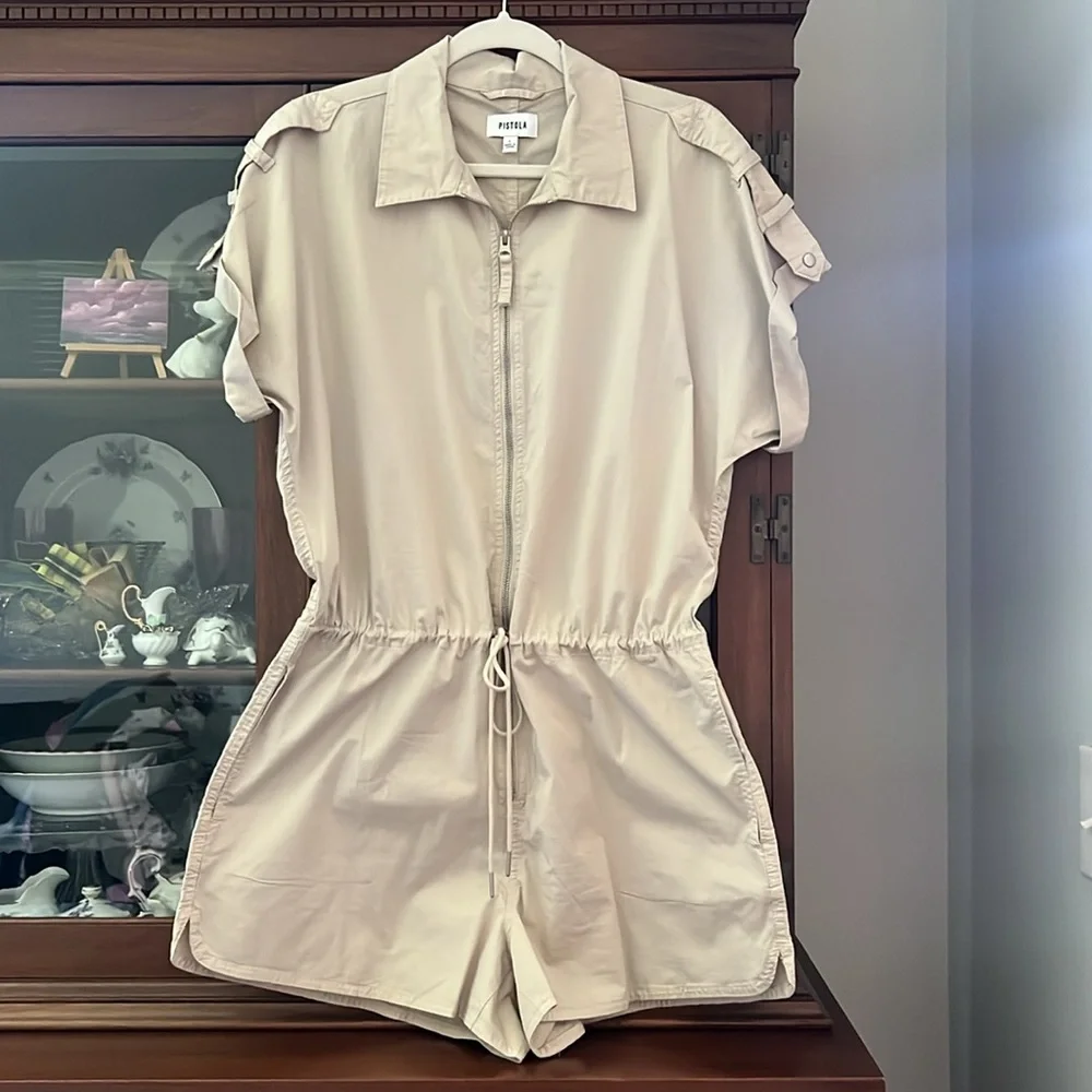 Pistola Meg utility romper, khaki, size L - Picture 2 of 5